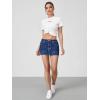 imageVerdusa Womens High Waist Bodycon Short Denim Skirt with PocketDark Blue