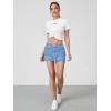 imageVerdusa Womens High Waist Bodycon Short Denim Skirt with PocketLight Blue