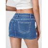 imageVerdusa Womens High Waist Bodycon Short Denim Skirt with PocketMedium Blue