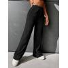 imageVerdusa Womens High Waist Fuzzy Fleece Lounge Long Pants Pajama PantsBlack
