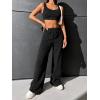 imageVerdusa Womens High Waist Fuzzy Fleece Lounge Long Pants Pajama PantsBlack