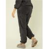 imageVerdusa Womens High Waist Fuzzy Fleece Lounge Long Pants Pajama PantsDark Grey