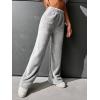 imageVerdusa Womens High Waist Fuzzy Fleece Lounge Long Pants Pajama PantsLight Grey
