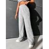 imageVerdusa Womens High Waist Fuzzy Fleece Lounge Long Pants Pajama PantsLight Grey