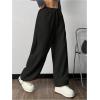 imageVerdusa Womens High Waist Fuzzy Fleece Lounge Long Pants Pajama PantsSolid Black