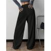 imageVerdusa Womens High Waist Fuzzy Fleece Lounge Long Pants Pajama PantsSolid Black