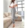 imageVerdusa Womens High Waist Fuzzy Fleece Lounge Long Pants Pajama PantsSolid Grey