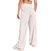 imageVerdusa Womens High Waist Fuzzy Fleece Lounge Long Pants Pajama PantsWhite
