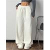 imageVerdusa Womens High Waist Fuzzy Fleece Lounge Long Pants Pajama PantsWhite2