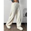 imageVerdusa Womens High Waist Fuzzy Fleece Lounge Long Pants Pajama PantsWhite2