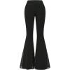 imageVerdusa Womens Bell Bottom Wide Leg Lace Pants Y2K Mesh Goth Flare Pants Party ClubwearBlack