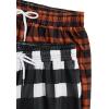 imageVerdusa Mens 2 Pack Plaid Print Elastic Waist Sleep Pants Pajama BottomOrange Black White