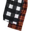 imageVerdusa Mens 2 Pack Plaid Print Elastic Waist Sleep Pants Pajama BottomOrange Black White