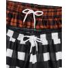 imageVerdusa Mens 2 Pack Plaid Print Elastic Waist Sleep Pants Pajama BottomOrange Black White