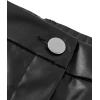 imageVerdusa Womens High Waist Leather Leggings Pocket Straight Wide Leg PU PantsDark Black