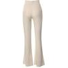 imageVerdusa Womens High Waist Ribbed Wide Leg Pant Bell Bottom Flare PantsApricot
