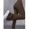 imageVerdusa Womens High Waist Ribbed Wide Leg Pant Bell Bottom Flare PantsCoffee Brown
