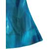 imageVerdusa Womens Midi Skirt Mesh Tie Dye High Waisted Bodycon Fishtail SkirtBlue
