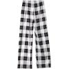 imageVerdusa Womens Plaid Print Drawstring Waist Pajama Pants Sleepwear Lounge BottomBlack and White