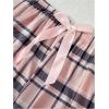 imageVerdusa Womens Plaid Print Drawstring Waist Pajama Pants Sleepwear Lounge BottomPink Black