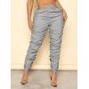 imageVerdusa Womens Tie Side High Waist Cargo Pants Cropped Sweatpants Jogger with PocketGrey