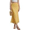 imageVerdusa Womens Midi Skirt Mesh Tie Dye High Waisted Bodycon Fishtail SkirtAyellow