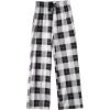 imageVerdusa Womens Plaid Print Drawstring Waist Pajama Pants Sleepwear Lounge BottomBlack and White