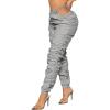 imageVerdusa Womens Tie Side High Waist Cargo Pants Cropped Sweatpants Jogger with PocketGrey