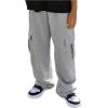 imageVerdusa Boys Loose Cargo Pants Elastic Waist Baggy Joggers with PocketsGrey