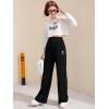 imageVerdusa Girls Causal Elastic Waist Sweatpants Straight Leg Joggers with PocketsBlack