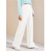 imageVerdusa Girls Causal Elastic Waist Sweatpants Straight Leg Joggers with PocketsWhite