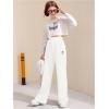 imageVerdusa Girls Causal Elastic Waist Sweatpants Straight Leg Joggers with PocketsWhite
