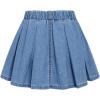 imageVerdusa Girls Pleated Denim Skirt Elastic Waist A Line Flared Mini SkirtMedium Wash