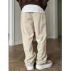 imageVerdusa Mens Casual Drawstring Elastic Waist Wide Leg Pants Long Trousers with PocketsApricot
