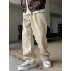 imageVerdusa Mens Casual Drawstring Elastic Waist Wide Leg Pants Long Trousers with PocketsApricot