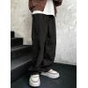 imageVerdusa Mens Casual Drawstring Elastic Waist Wide Leg Pants Long Trousers with PocketsBlack