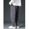 imageVerdusa Mens Casual Straight Leg Pants Drawstring Waist Loose Trousers with PocketsGrey