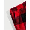 imageVerdusa Mens Flannel Buffalo Plaid Pajama Pants Fuzzy Pj Pants with PocketsRed