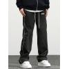 imageVerdusa Mens Track Pants Straight Leg Acitve Streetwear Elastic Waist Parachute Pants with PocketsBlack