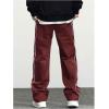 imageVerdusa Mens Track Pants Straight Leg Acitve Streetwear Elastic Waist Parachute Pants with PocketsBurgundy