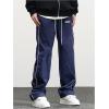 imageVerdusa Mens Track Pants Straight Leg Acitve Streetwear Elastic Waist Parachute Pants with PocketsDark Blue