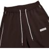 imageVerdusa Mens Track Pants Straight Leg Acitve Streetwear Elastic Waist Parachute Pants with PocketsDark Brown
