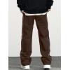imageVerdusa Mens Track Pants Straight Leg Acitve Streetwear Elastic Waist Parachute Pants with PocketsDark Brown