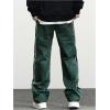 imageVerdusa Mens Track Pants Straight Leg Acitve Streetwear Elastic Waist Parachute Pants with PocketsDark Green