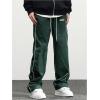 imageVerdusa Mens Track Pants Straight Leg Acitve Streetwear Elastic Waist Parachute Pants with PocketsDark Green