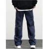 imageVerdusa Mens Track Pants Straight Leg Acitve Streetwear Elastic Waist Parachute Pants with PocketsDeep Blue