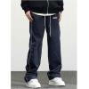 imageVerdusa Mens Track Pants Straight Leg Acitve Streetwear Elastic Waist Parachute Pants with PocketsDeep Blue