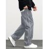 imageVerdusa Mens Track Pants Straight Leg Acitve Streetwear Elastic Waist Parachute Pants with PocketsGrey