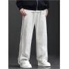 imageVerdusa Mens Track Pants Straight Leg Acitve Streetwear Elastic Waist Parachute Pants with PocketsWhite
