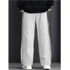 imageVerdusa Mens Track Pants Straight Leg Acitve Streetwear Elastic Waist Parachute Pants with PocketsWhite